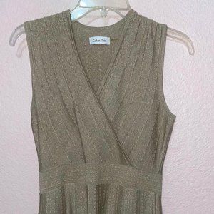 Calvin Klein Gold Mini Dress, size: s